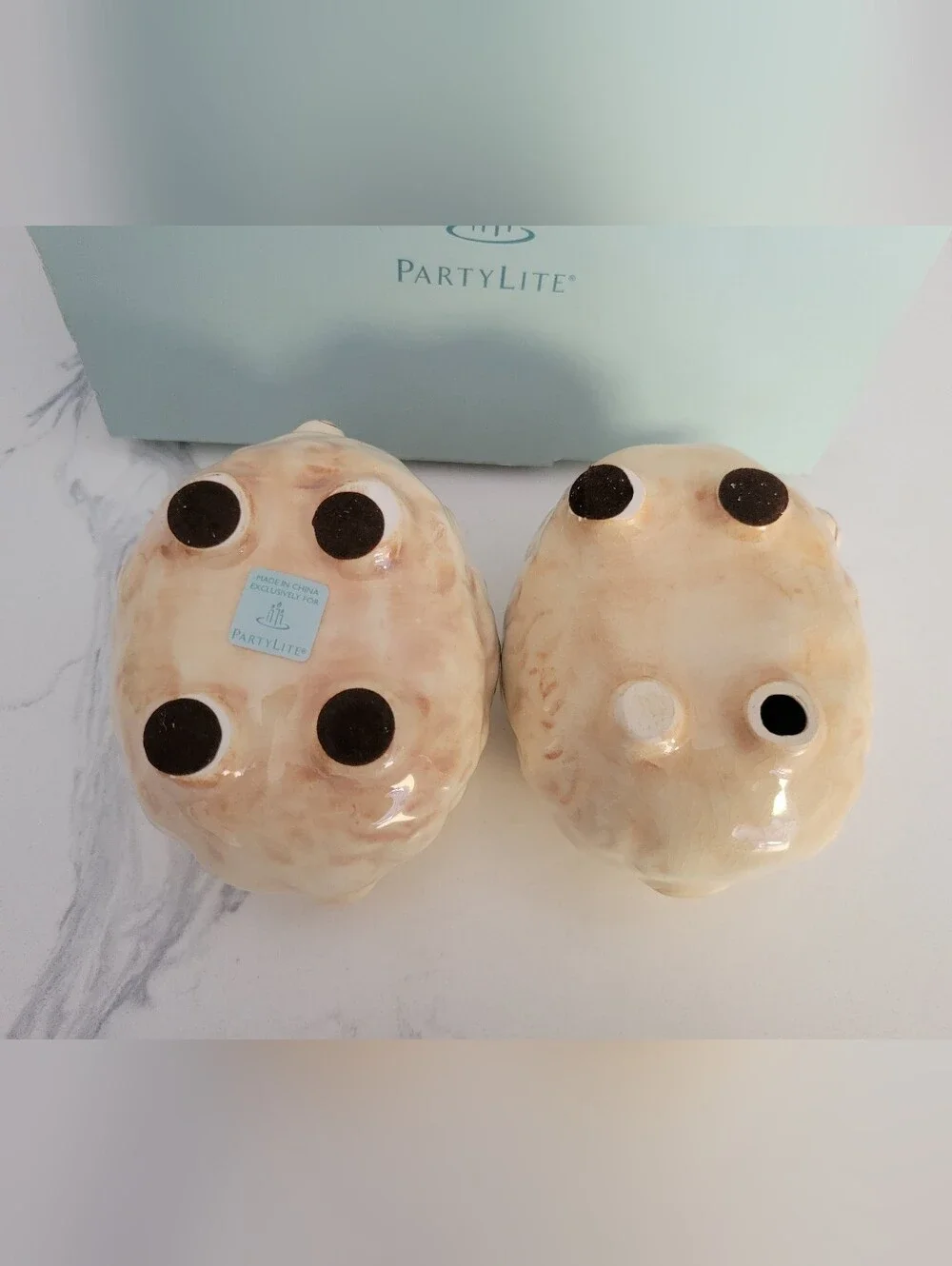 PartyLite Country Comfort Cream Ceramic Sheep Cottagecore Tealight Holders - Picture 4 of 4